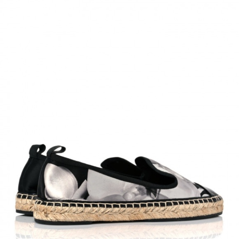 Fendi Satin Floral Espadrilles